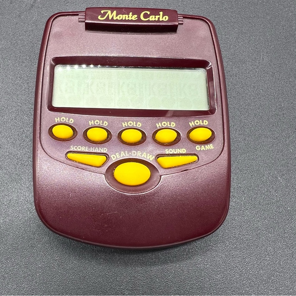 Vintage RADICA Monte Carlo Poker   Electronic Handheld Video Game - Model 3201
